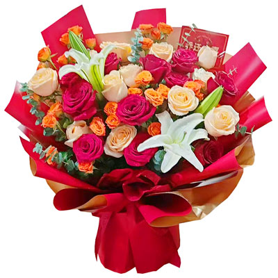 湘西19朵玫瑰百合，爱情永不凋零