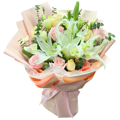 湘西10朵玫瑰百合混搭，爱是难忘时刻